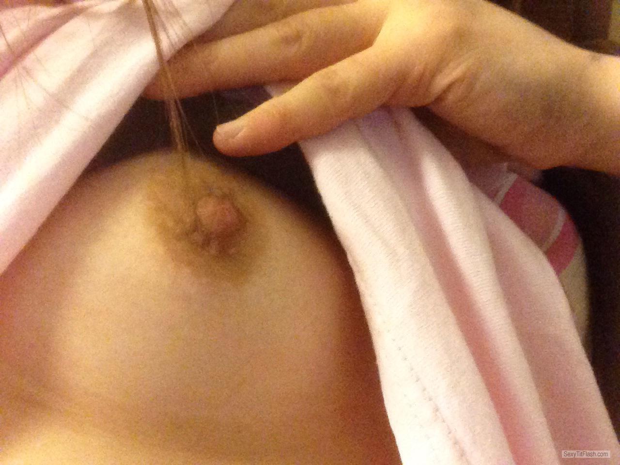 Tit Flash: My Very Small Tits (Selfie) - Candy from New Zealand